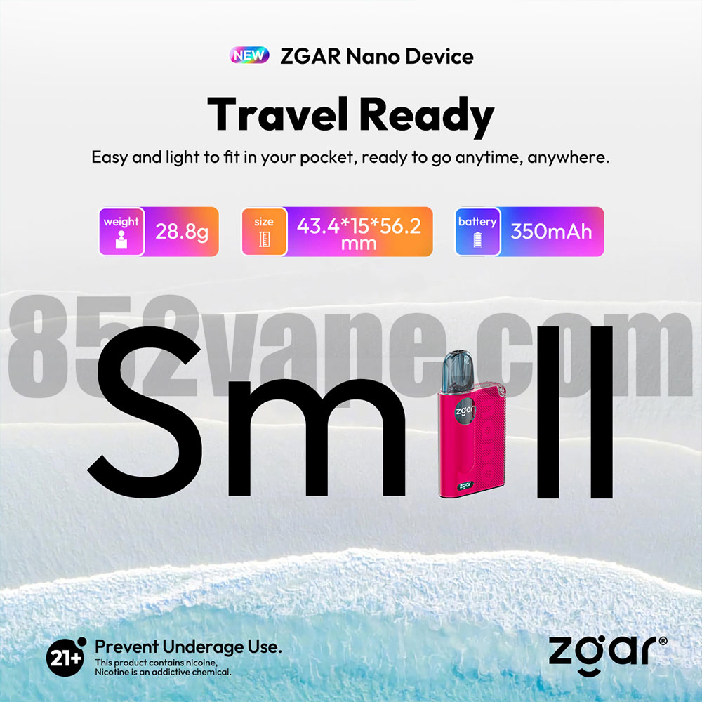 852vape-zgar-nano vape 煙子煙 一次性電子煙