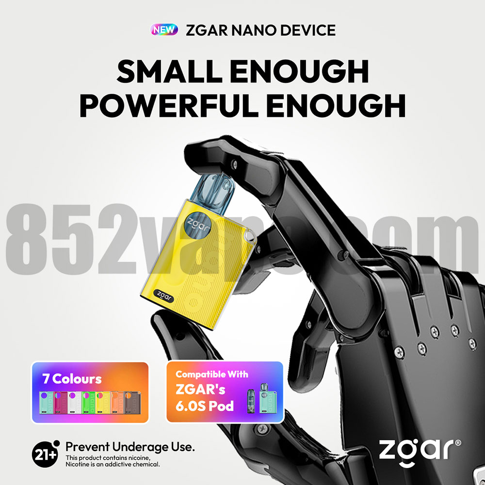 (限時優惠：買5送2，10送3，20送8，30送15，50送30) Zgar Nano 迷你電子煙煙機 (Relx4,5,6代通用)(謹適合3.0ml以上煙彈)