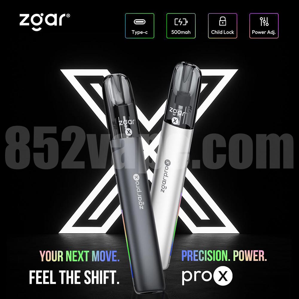 ZGAR PRO-X 電子煙單煙機(Relx 4,5,6代通用-須使用中低檔位)(7w/9w/11w功率可調)(500mAh)
