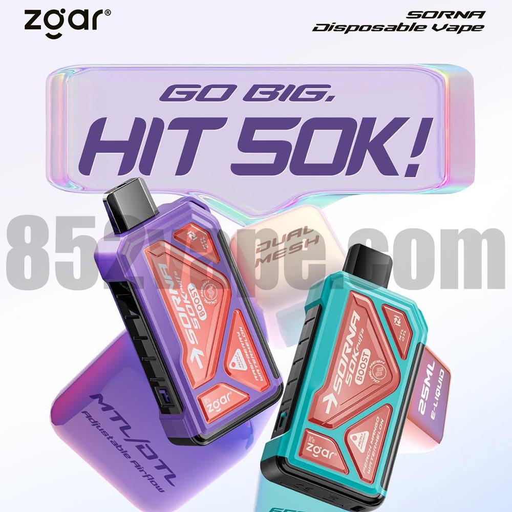 Zgar SORNA 50K 一次性電子煙 | 25ml | 50000口 | 1.8%尼古丁